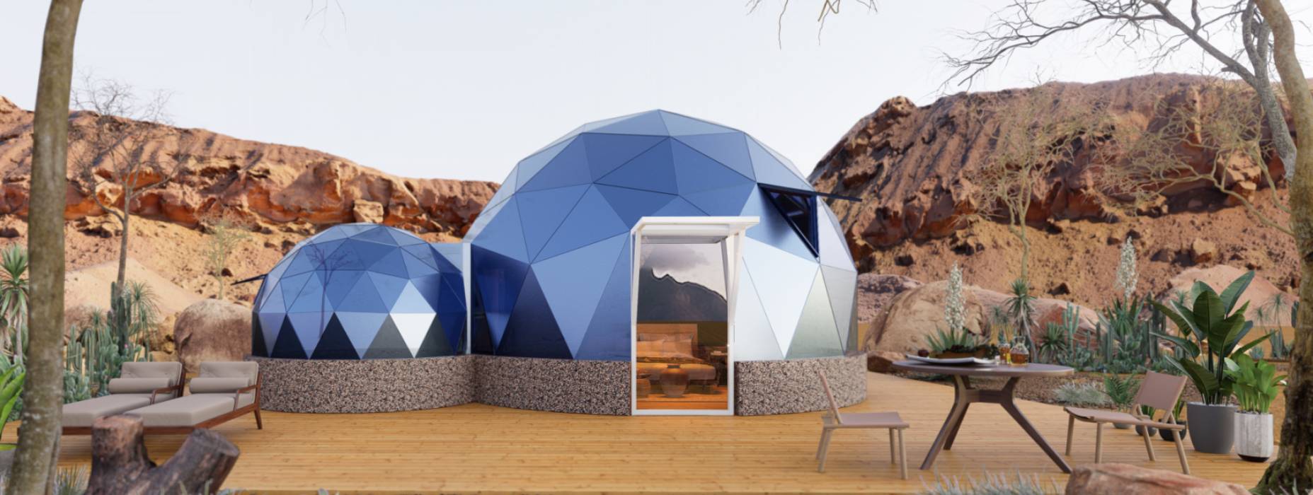 长岛县球形智能光伏玻璃星空房